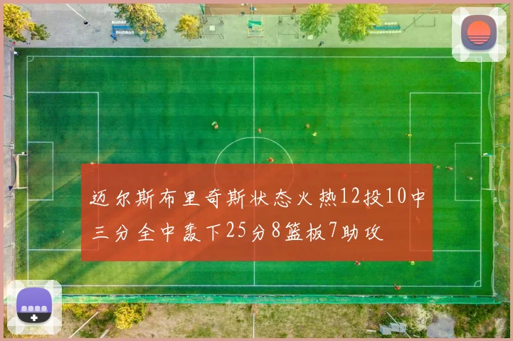 迈尔斯布里奇斯状态火热12投10中三分全中轰下25分8篮板7助攻
